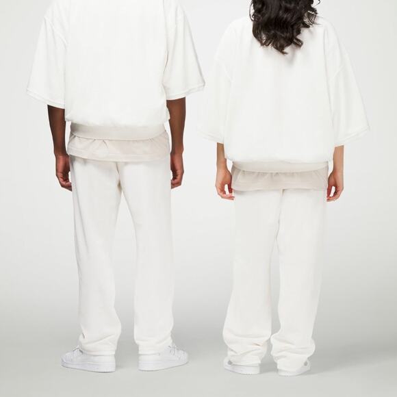 ADIDAS Velour Basketball Pants Unisex Fully Lined White - M - Style # IA3454 - Picture 3 of 10